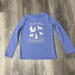 Purple Long Sleeve Graphic Tee